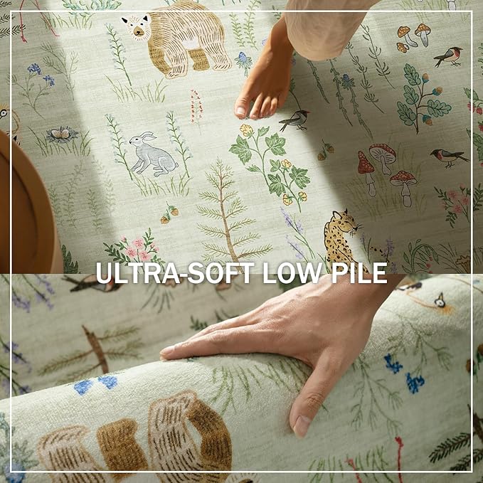 Machine Washable Kitchen Runner Rug: 2'x10' Hallway Runner Non Slip Low Pile - Image 3
