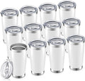 20oz Tumbler Bulk with Lid Stainless Steel Tumblers, 12 Pack | Leak Proof Lid by Unknown