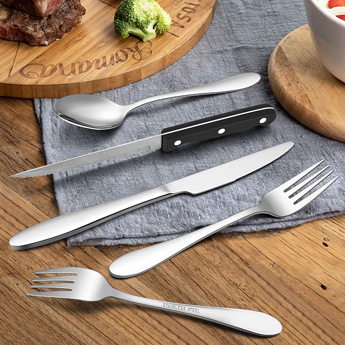 LIANYU 48-Piece Silverware Set for 8 - Image 6