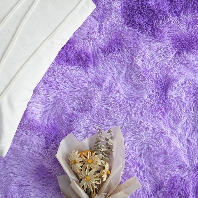 FlyDOIT Purple Tie-Dyed 6x9 Feet Large Rugs - Image 5