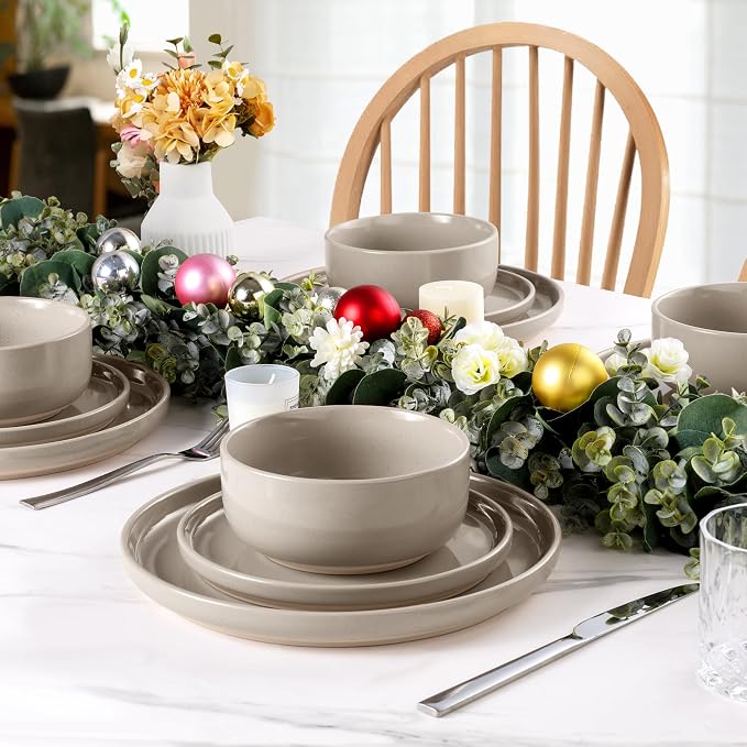 LIANYU Dinnerware Dishes Sets for 2, 6-Piece Stoneware Dinner Set, Ceramic - Image 6