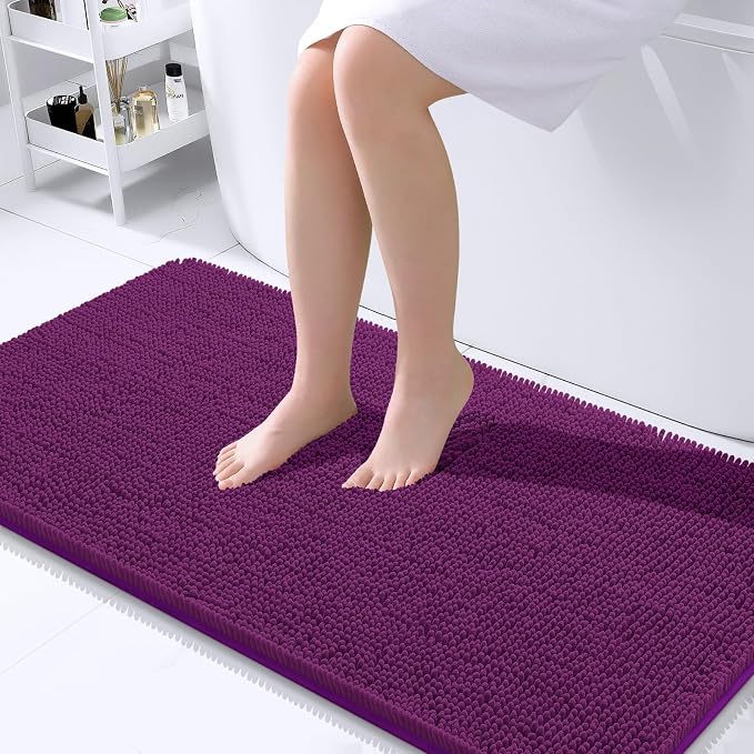 OLANLY Bathroom Runner Rugs 44x24, Extra Soft Absorbent Chenille Bath Rugs by OLANLY