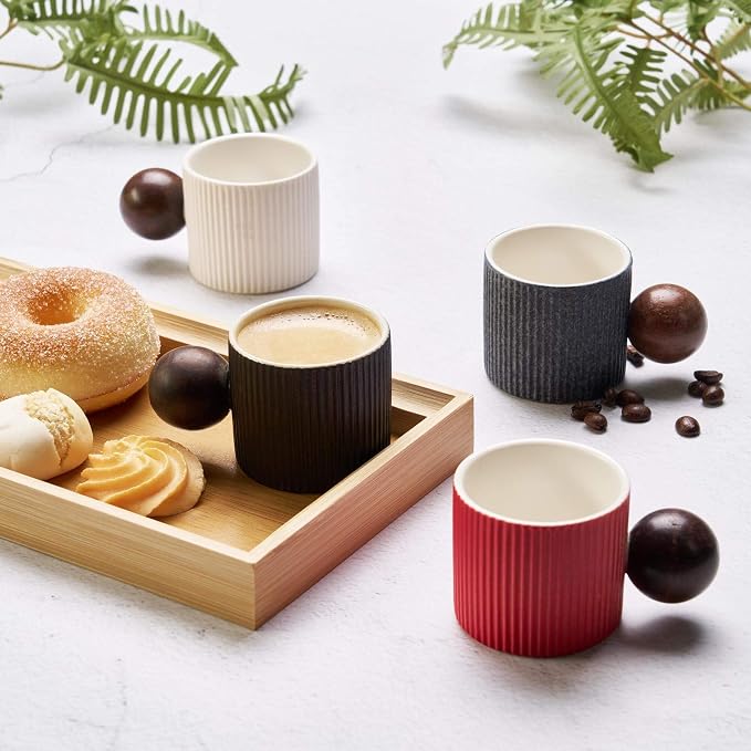 Ceramic Mini Espresso Cups Demitasse Cups - Image 2
