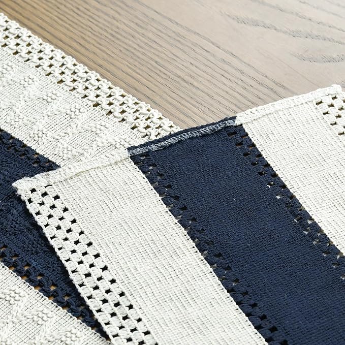 Artoid Mode Dark Blue Farmhouse Rustic Table Runner 12x60 Inch | Seasonal - Image 5