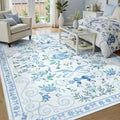 DCX Washable 9x12 Bow Rug, Cute Soft Low Pile Indoor Décor Carpet, Kid & Pet by DCXWashableRug