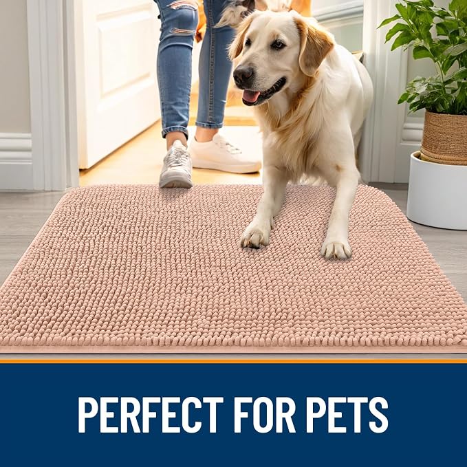 OLANLY Dog Door Mat for Muddy Paws 32x20, Absorbs Moisture and Dirt, Absorbent - Image 6