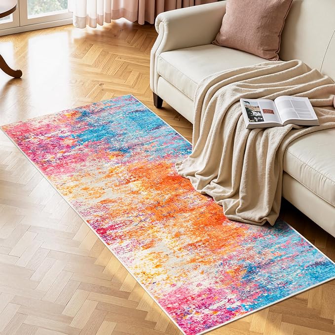 Rugflix 2x8 Runner Rug for Entryway, Kitchen Rugs Soft Non-Slip Washable - Image 2