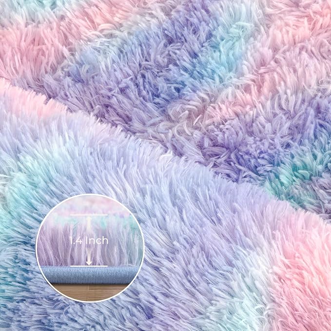 Litanika 6x9 Fluffy Shag Faux Fur Area Rug - Image 5