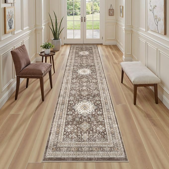 Vintage Hallway Runner Rug 2x10: Large Soft Washable Entryway - Image 4