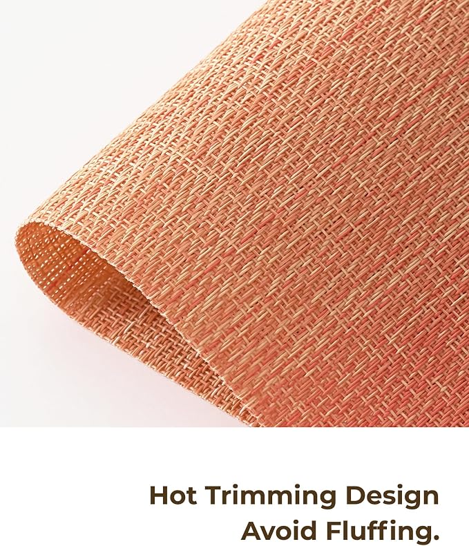 Leetaltree Gradient Burnt Orange Woven Placemats Set of 4 - Image 7