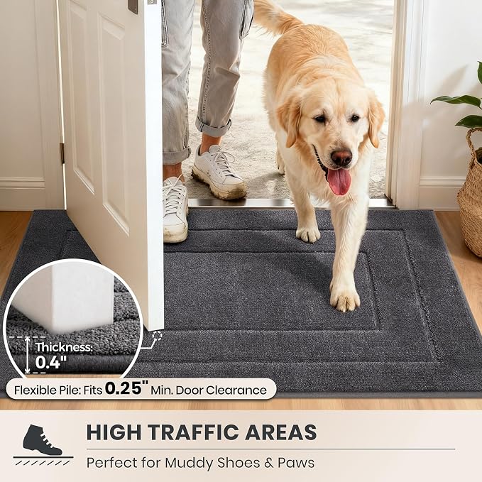 PURRUGS Dirt Trapping Door Mat 32" x 70", Non-Slip/Skid Machine Washable - Image 6