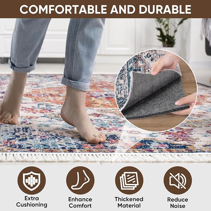 BALEINE Felt Non Slip Rug Pads, Extra Large 1/4" Thick Felt and Rubber Backing - Image 8