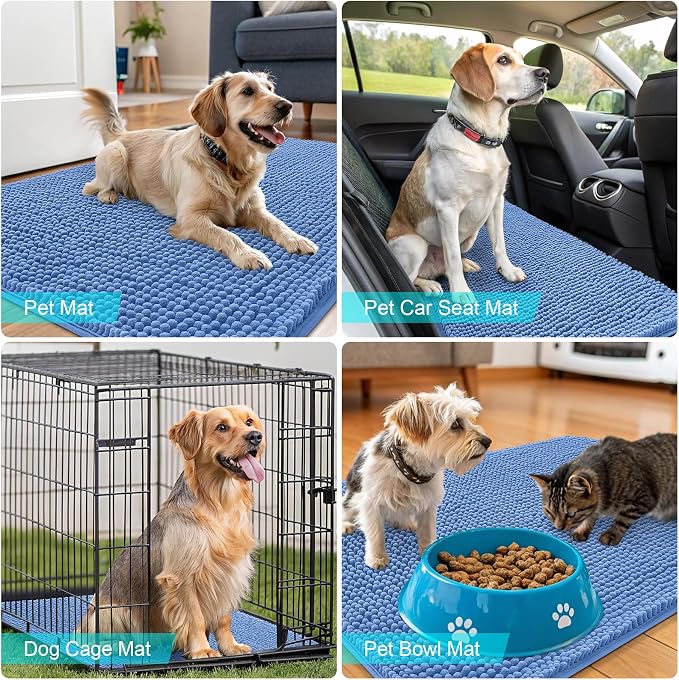 OLANLY Dog Door Mat for Muddy Paws 47x20, Absorbs Moisture and Dirt, Absorbent - Image 7