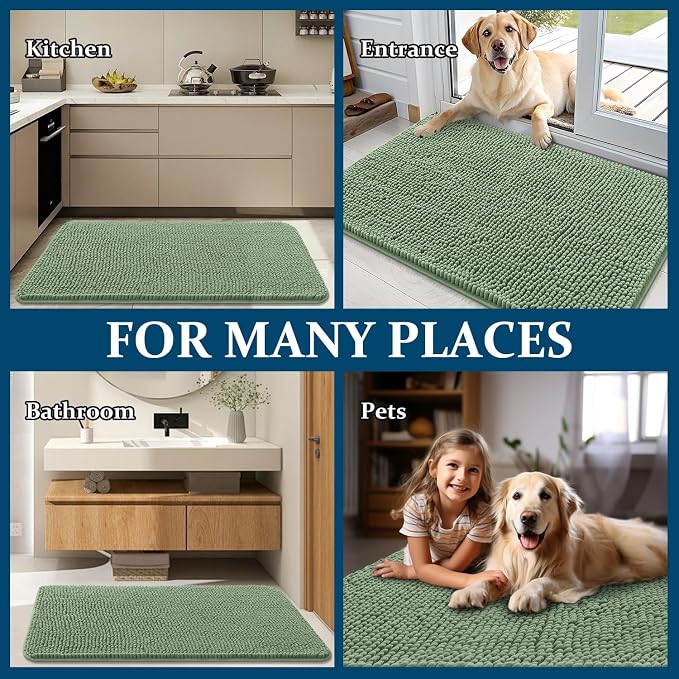 OLANLY Dog Door Mat for Muddy Paws 59x20, Absorbs Moisture and Dirt, Absorbent - Image 8