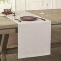 Basic Linen Style Table Runner, 14x72 Inch Light Tan | Mitered Corner Design by ZEEMARTONLINE