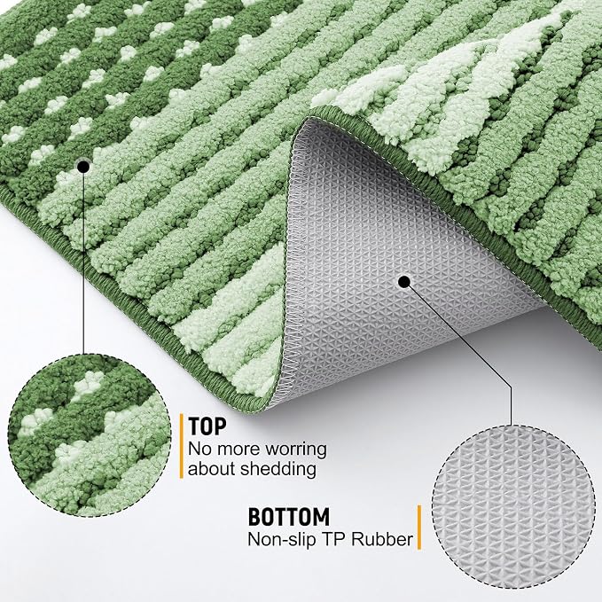 Kitinjoy Indoor Outdoor Door Mat, 32x20 Non-Slip Absorbent Dirt Trapper - Image 3