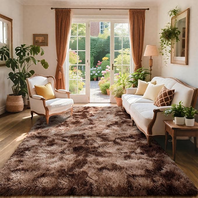 AROGAN Shag Brown 2x8 Runner Rug - Image 7
