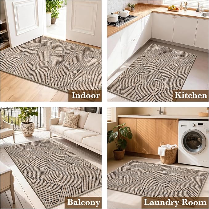 Indoor Door Mat 36"x59" Large, Low-Profile Welcome Front Door Mat Indoor - Image 8