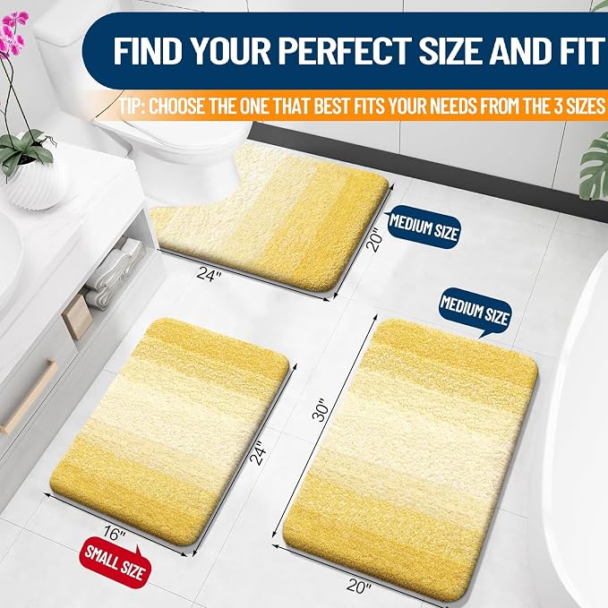 OLANLY Large Bathroom Rugs Mat 44x32, Extra Soft Absorbent Microfiber Bath Rugs - Image 2