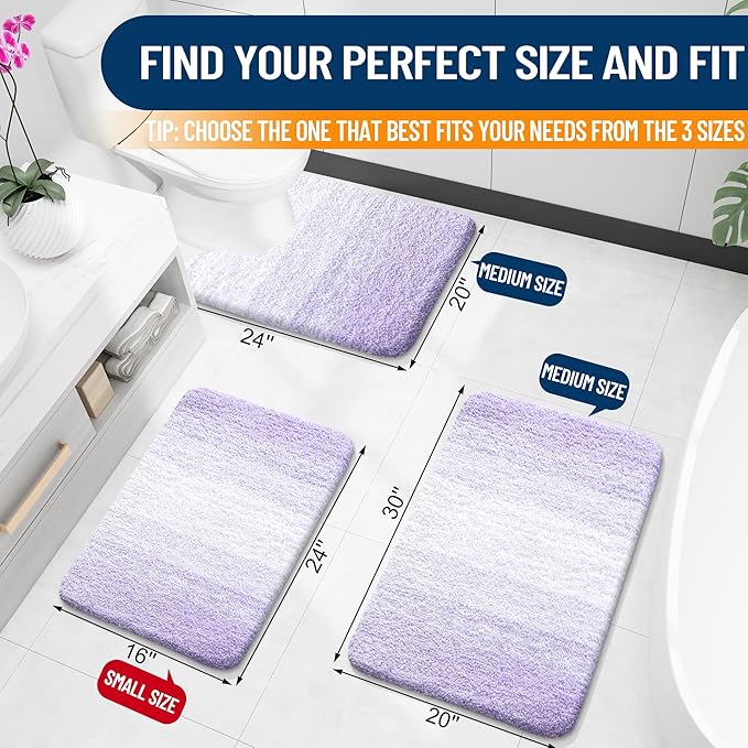 OLANLY Large Bathroom Rugs Mat 54x24, Extra Soft Absorbent Microfiber Bath Rug - Image 2
