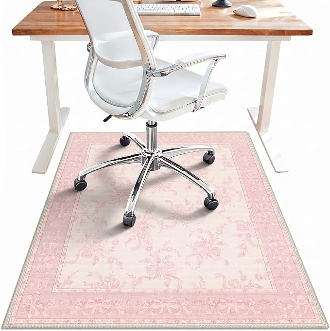48"x72" Office Chair Mat for Hardwood Tile Floor, Under Desk Carpet Protector by BESBLEE