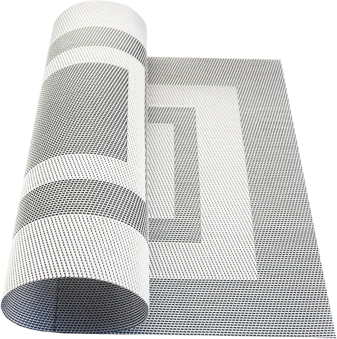 PIGCHCY Placemats Set of 12 Washable Durable Place Mats Vinyl Heat Resistant - Image 4