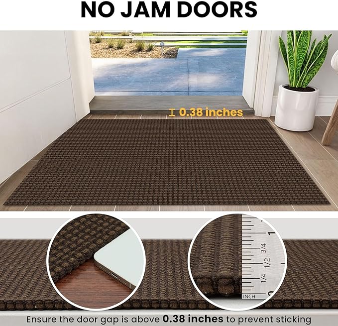 IOHOUZE Washable Runner Rug 2.6x12 Non Slip Rubber Backed Extra Long Hallway - Image 3
