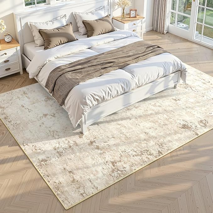 Toneed Abstract Area Rug Modern Washable Rug Soft Non Slip Rug Low Pile - Image 2