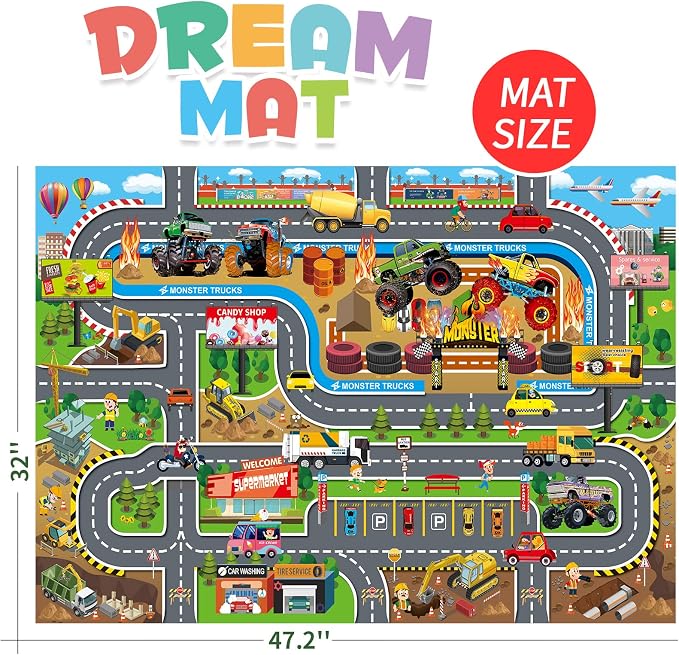 Oriate Kids Jurassic Toys Play Mat Dinosaur Activity Playmat, Parent-Child - Image 3