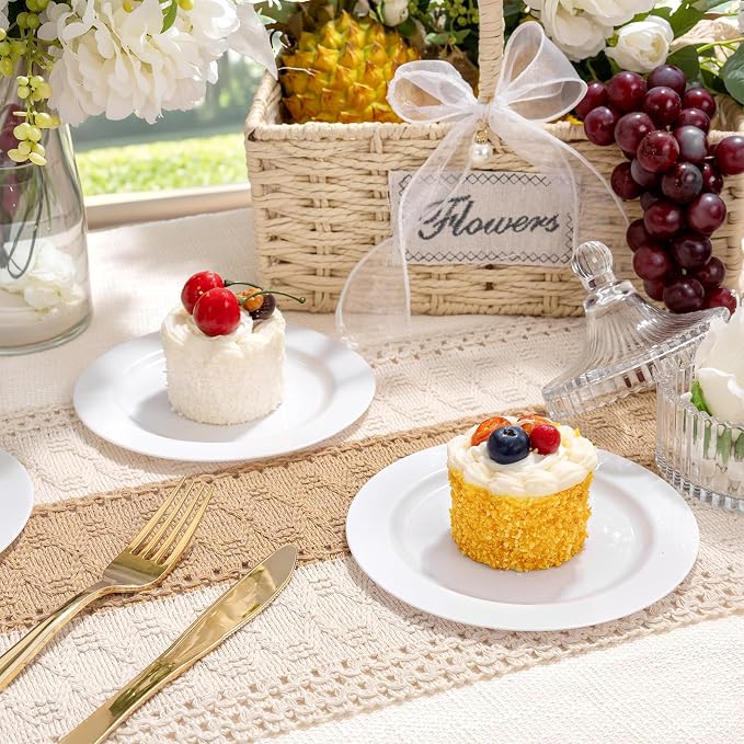 bUCLA 200PCS White Plastic Plates - Image 4