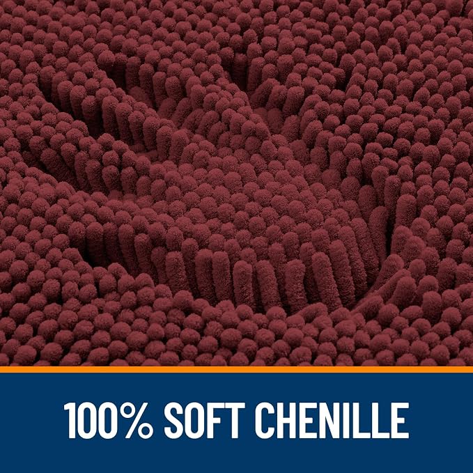 OLANLY Toilet Rugs U-Shaped 24x20, Extra Soft Absorbent Chenille Contour - Image 3