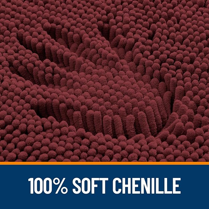 OLANLY Large Bathroom Rugs 40x24, Soft Absorbent Chenille Bath Rugs, Rubber - Image 3