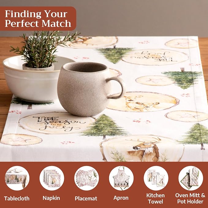 Maison d' Hermine Table Runner 100% Cotton 14.50" x 48" | Table Runners 48 - Image 4
