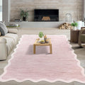 GarveeHome Scalloped Living Room Rug 5x7 Area Rug Washable Area Rug by GarveeHome
