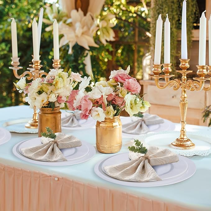 APTWOW Napkin Rings Set of 6, Easter Napkin Rings, Wood Bead Farmhouse Napkins - Image 6