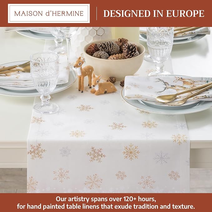 Maison d' Hermine Table Runner 100% Cotton 14.50" x 108" | Table Runners 108 - Image 2