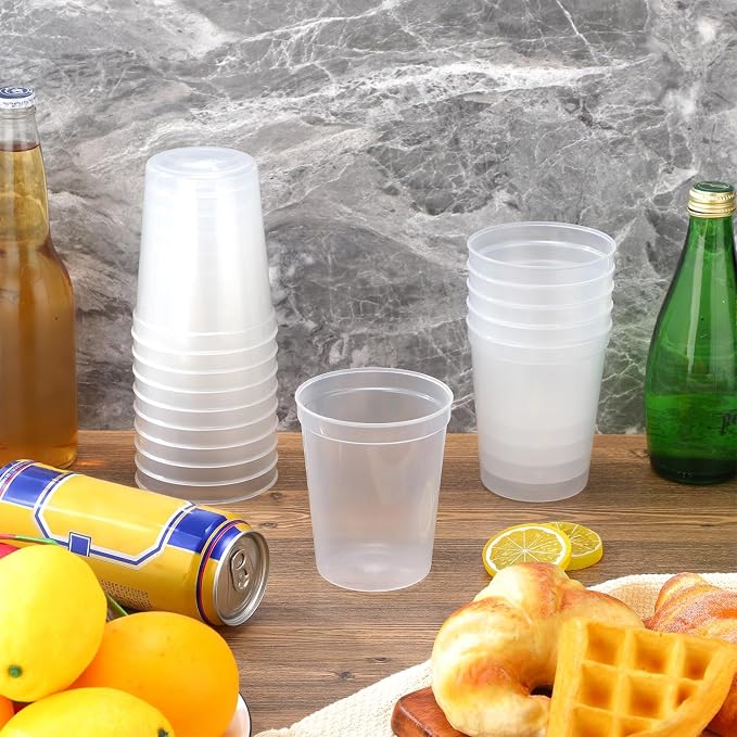 Yungyan 36 Pack 16 oz Stadium Cups Reusable Plastic Cups Blank Drink Stadium - Image 4