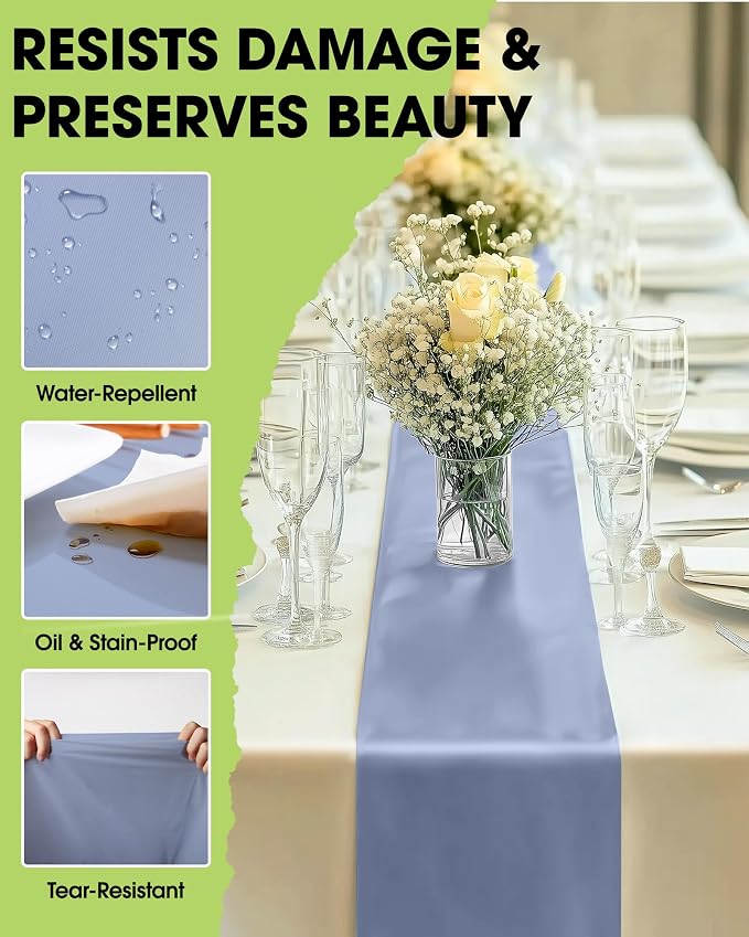 Pureegg Plastic Table Runners Disposable 12 Pack, 14 x 108 Inch Table Runner - Image 3