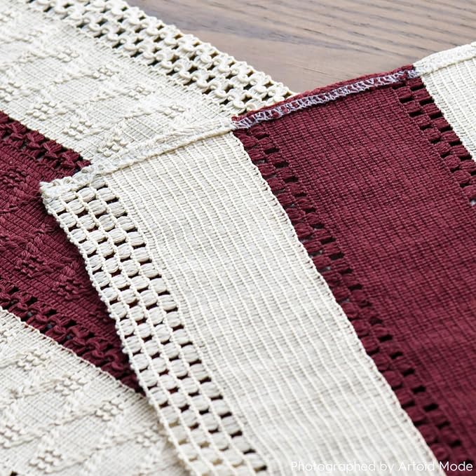 Artoid Mode Red Farmhouse Rustic Christmas Table Runner 12x108 Inch | Seasonal - Image 5
