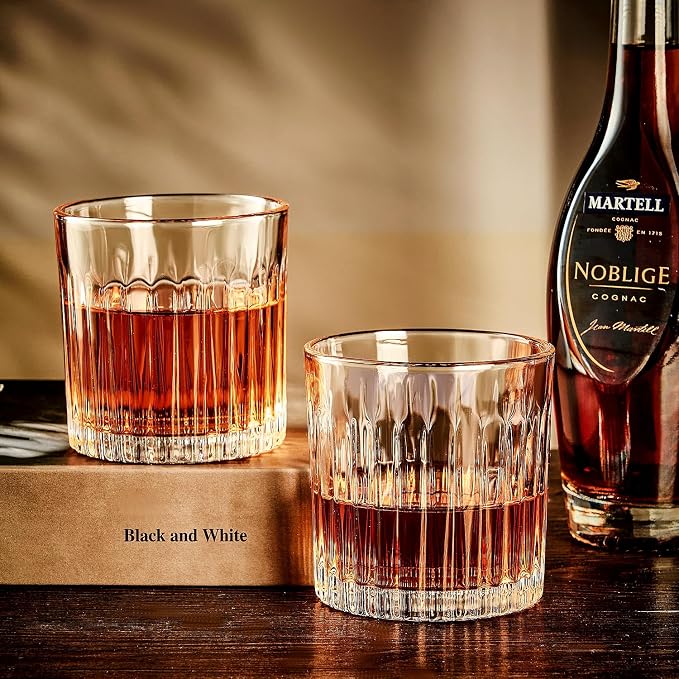GLASKEY Whiskey Glasses Set of 4, Lead-Free Crystal Old Fashioned Glass - Image 4