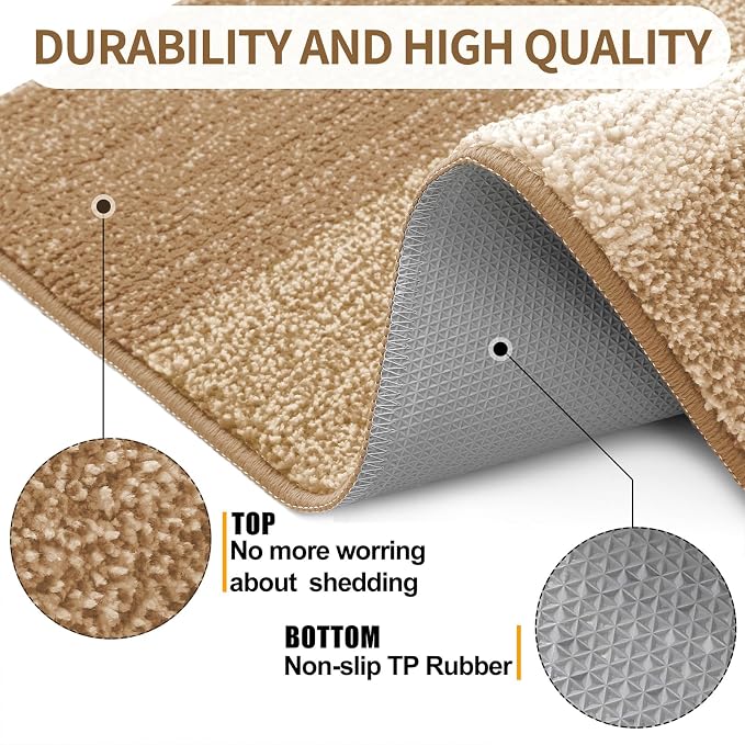 Kitinjoy Indoor Outdoor Door Mat, 59x36 Non-Slip Absorbent Dirt Trapper - Image 3
