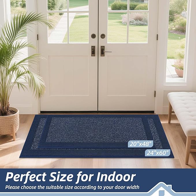 BEQHAUSE Indoor Door Mat 20" x 48", Dirt Trapper Door Mats Non-Slip Entryway - Image 2