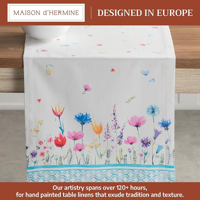 Maison d' Hermine Table Runner 100% Cotton 14.50" x 72" | Table Runners 72 - Image 2