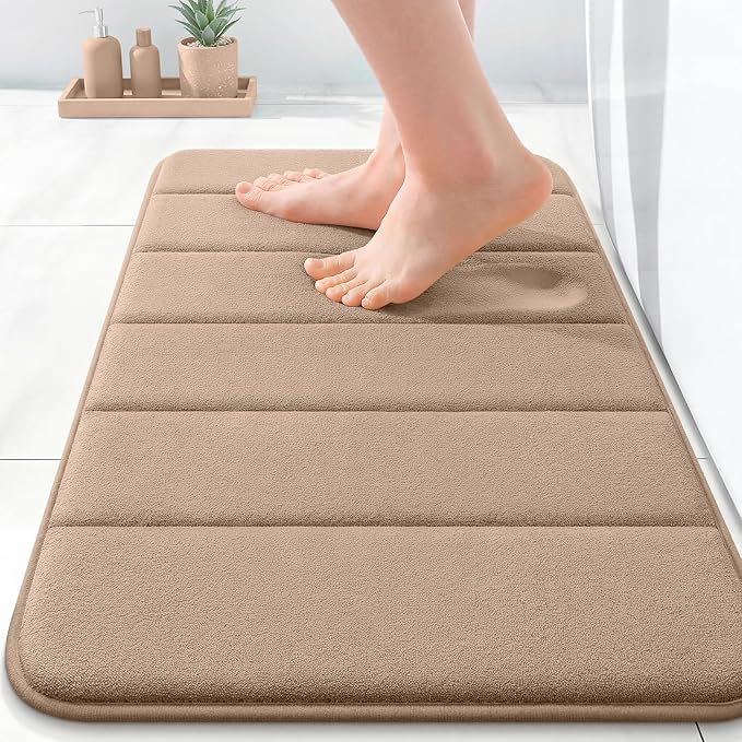 OLANLY Memory Foam Bath Mat 35x16, Super Soft Absorbent Bathroom Rugs, Quick Dry by OLANLY