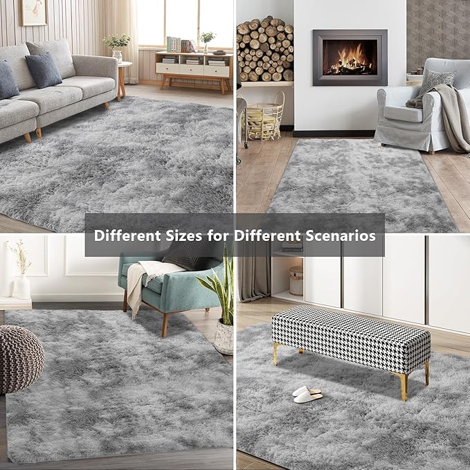 Shag Area Rugs for Bedroom Living Room, 6X9 Ultra Soft Fluffy Area Rugs for Dorm - Image 9