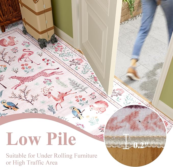 DUKINO 2x3 Rug, Washable Animal Rugs - Image 7
