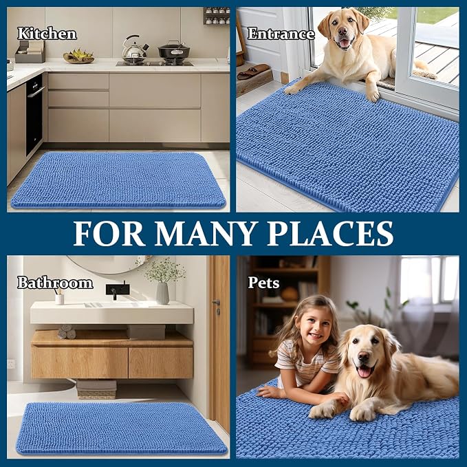 OLANLY Dog Door Mat for Muddy Paws 48x30, Absorbs Moisture and Dirt, Absorbent - Image 8