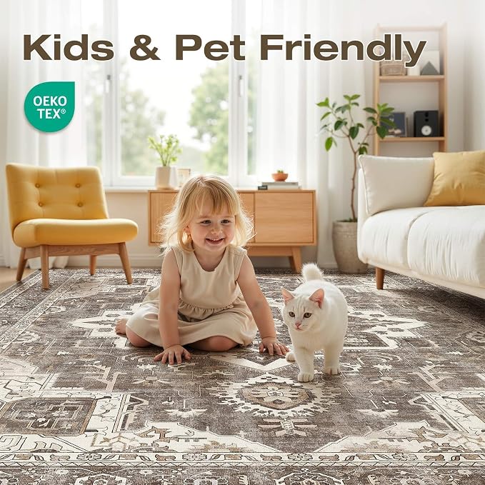 Washable 6x9 Area Rug for Living Room - Image 4