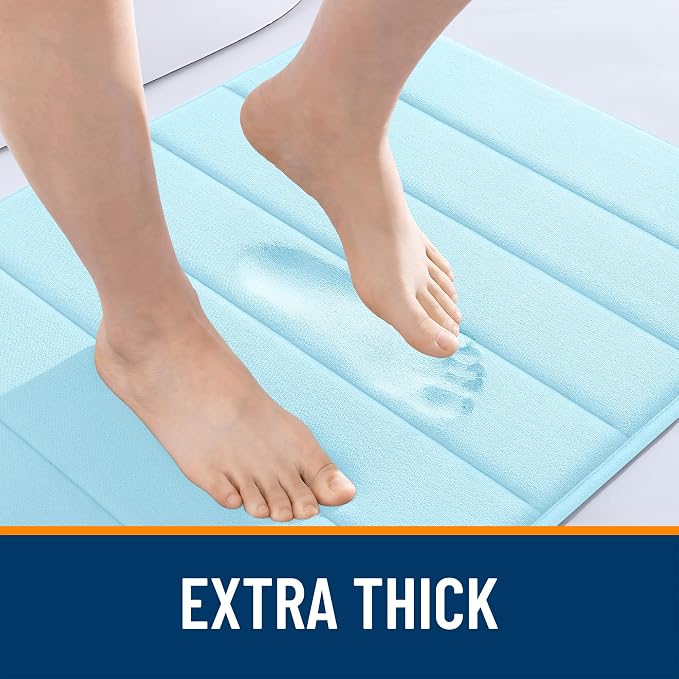 OLANLY Memory Foam Long Bathroom Rugs Runner 47x20, Super Soft Absorbent Bath - Image 6