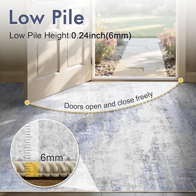 5x7 Ft Area Rugs for Living Room, Soft Non-Slip Washable Rugs Modern Abstract - Image 8